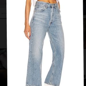 Agolde Blur Ren high rise cropped wide leg jeans🥳